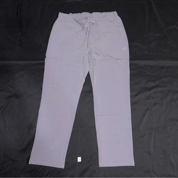 AllHeart Size Medium-P Unisex Drawstring Scrub Pants Straight Leg Gray - Picture 1 of 8